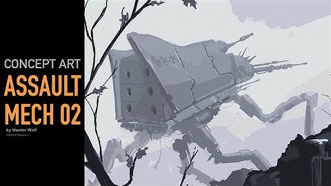 Assault Mech 02 Art Time-Lapse Video | #DHSTimeLapseBinge