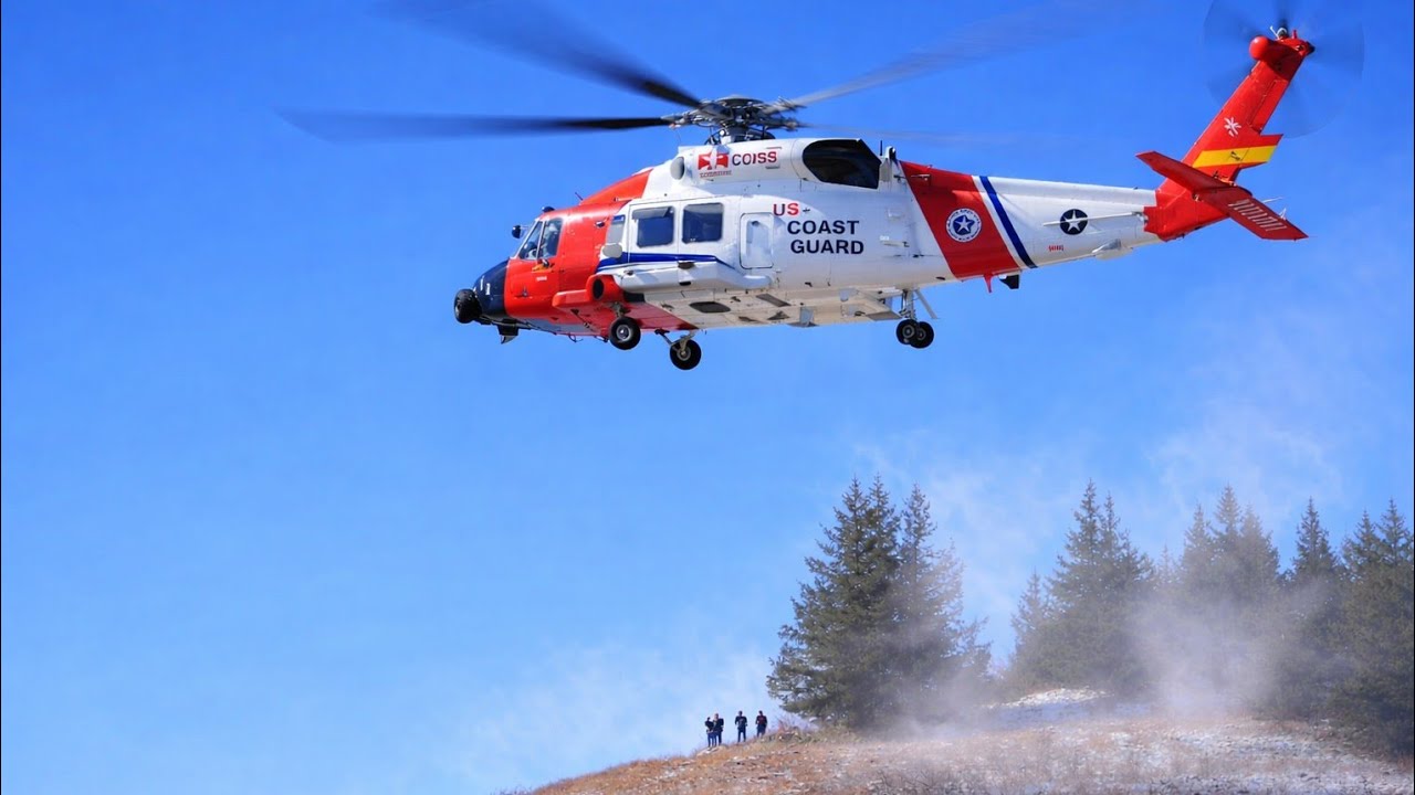 See a USCG MH-60 Helicopter in a High-Risk Evacuation Exercise!