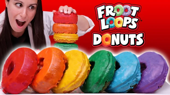 DIY GIANT MINI FROOT LOOP DONUTS