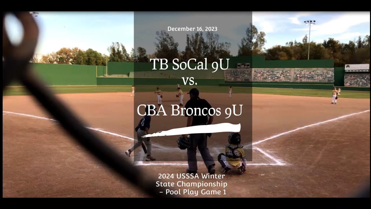 SoCal Travel Baseball TB SoCal 9U vs. CBA Broncos 9U YouTube
