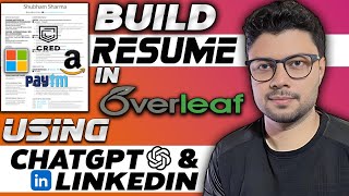 Build ATS friendly Resume in Overleaf | Without Understanding LaTex | Using LinkedIn and ChatGPT
