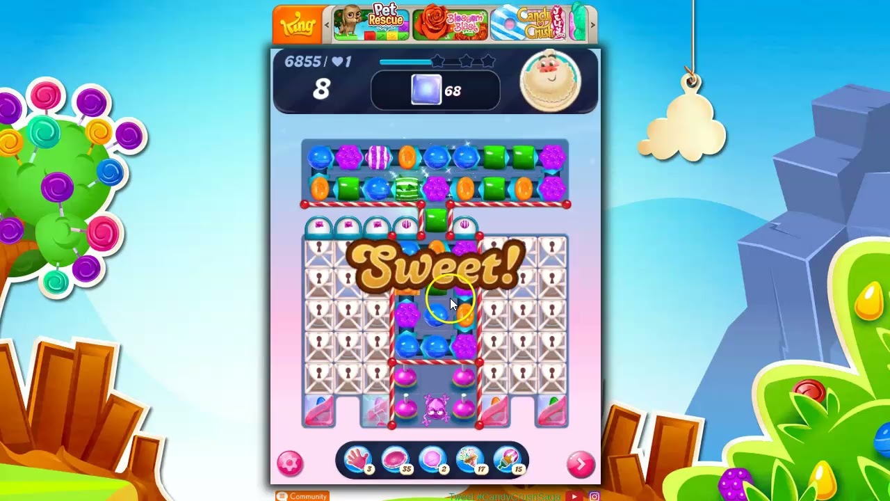 Candy Crush Level 6855 Talkthrough, 22 Moves 0 Boosters - YouTube