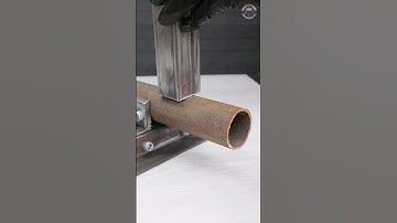 How to connect a square pipe with a round pipe for welding! #connectpipes #steelpipe #welding