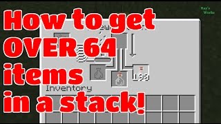 How to get OVER 64 items in a stack!  | Minecraft Overstack rare item