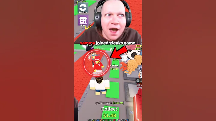 Sammy gave steak luck whilst opening the secret lucky block in steal a brainrot