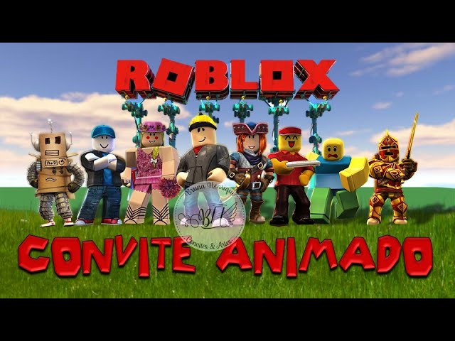 Convite Animado (VÍDEO) para aniversário ROBLOX (GAME JOGO )