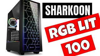 Sharkoon RGB LIT 100 PC Mid tower Case Built for Cooling and Addressable RGB