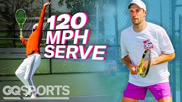 Average Guy Tries to Return a Pro Tennis Serve | Above Average Joe | GQ Sports