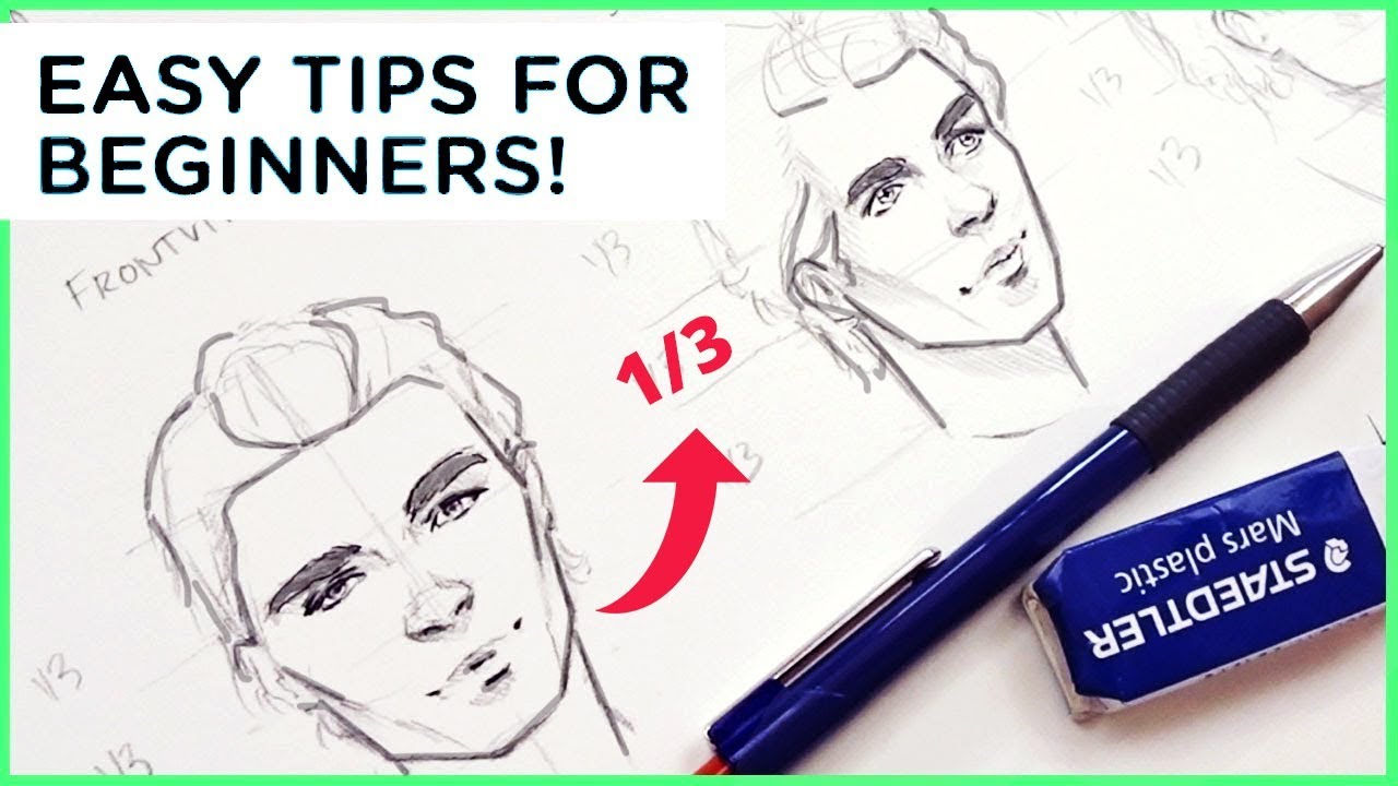 How to Draw a Male Face - Art Tutorial【My Sketching Technique】 - YouTube