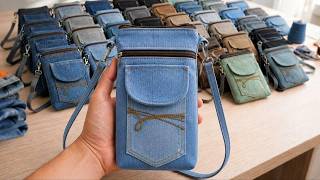 👖 Turn Old Jeans Into A SAFE & EASY TO USE Crossbody Phone Bag Easily
