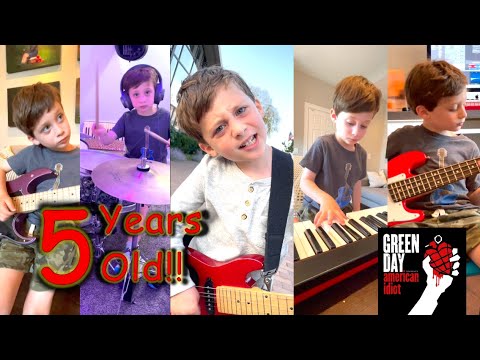 "Boulevard of Broken Dreams" (Green day) recreated by a 5-Year-Old