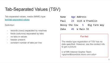 NPRG036-l09 - CSV, CSV on the Web - Datové formáty