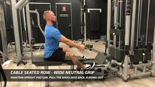 EXERCISE TUTORIAL: Cable Seated Row - Wide Neutral Grip