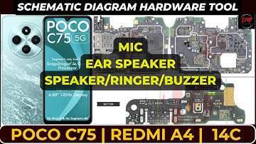 POCO C75 / REDMI A4 (24116PCC1) I Speaker / Buzzer / Ringer & Mic problem  Diagram | DMR SOLUTION