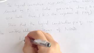 OR expressed as NAND (DMTH137 Exam Question)