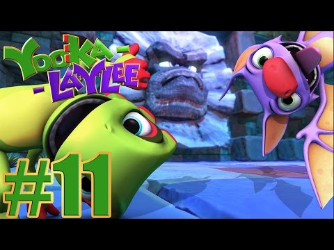 Видео: Yooka-Laylee - World 2 шеф Brrreze Blok стратегия - Разгледайте Icymetric Palace в разширения свят на ледника на Glitterglaze и победете шефа на котела