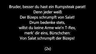 Kollegah & Majoe feat. Die Götzfried Girls - Von Salat schrumpft der Bizeps (Lyrics) [HQ]