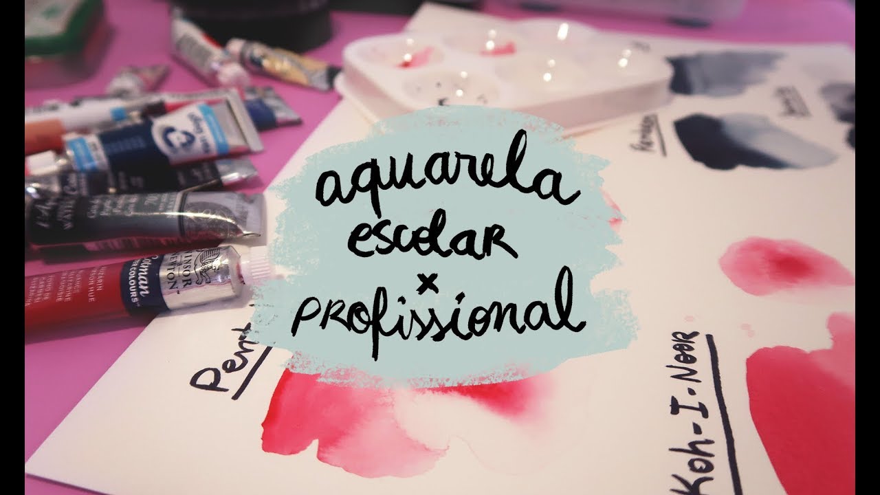 Comparando Aquarelas | ESCOLAR vs. PROFISSIONAL