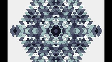 Sum of Neighbours Cellular Automaton, Modulo 11 Grid of Triangles - Diamond Dogs