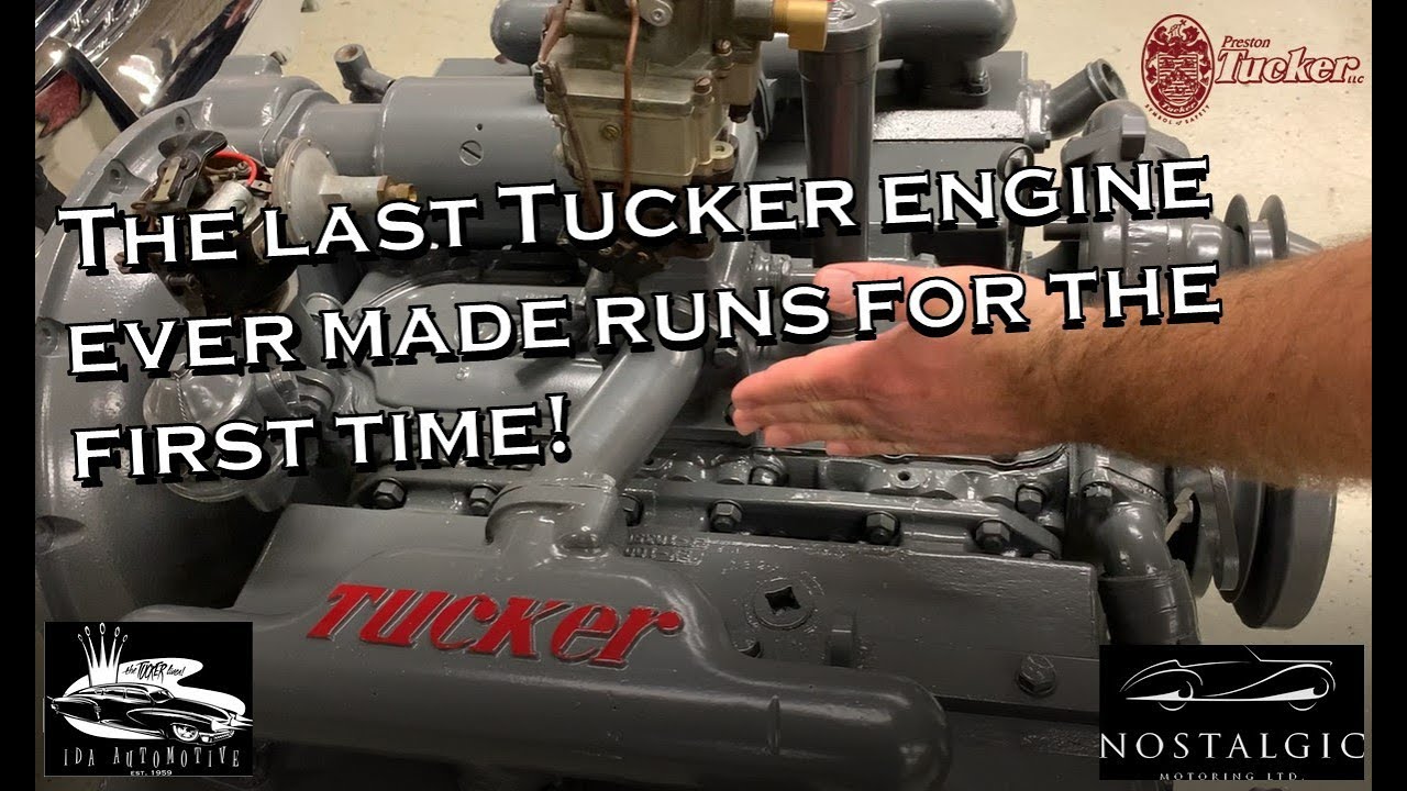 The last Tucker automobile engine runs for the first time