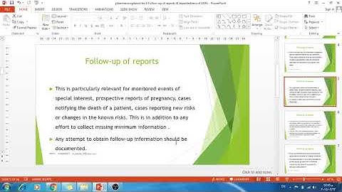 pharmacovigilance lec 6 Follow up of reports & expectedness of ADRs