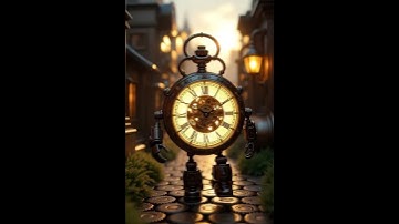 Steampunk Clock Robot Adventure: Journey Through a Gear-Filled City | 4K Cinematic Animation