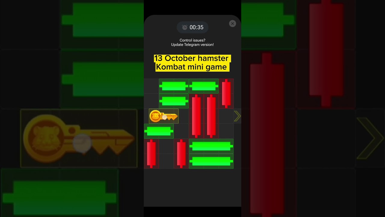 13 October hamster Kombat mini game solved in slow motion......
