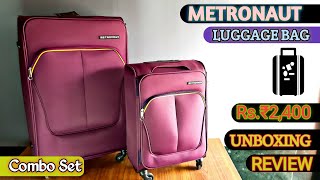 Metronaut Luggage Trolly Bag || Set of 2 Under ₹2,499 || Unboxing & Review. #flipkart screenshot 1