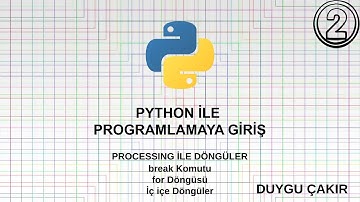 11  Python ile Döngüler2 - break, for, iç içe döngüler