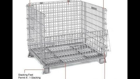 Collapsible crimps wire mesh storage pallet box +86 182 3048 9099
