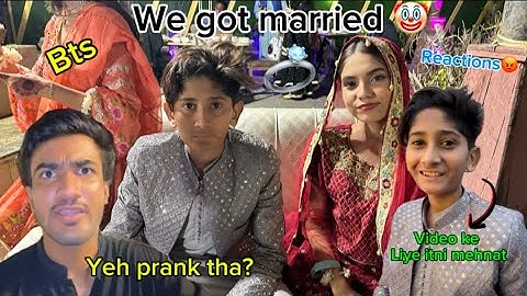 We got married prank 💍😡 behind the scenes 📸 sabke reactions 🤡