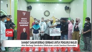 Sahabat Ganjar Berbagi Sembako Untuk Pengurus Masjid