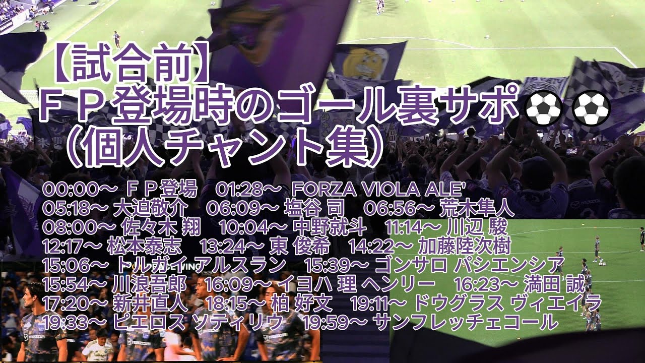 【試合前】ＦＰ登場時のゴール裏サポ （ 