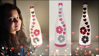 DIY Valentine's day gift idea | easy Bottle Art lamp | special gift | Handmade gifts | Episode 13