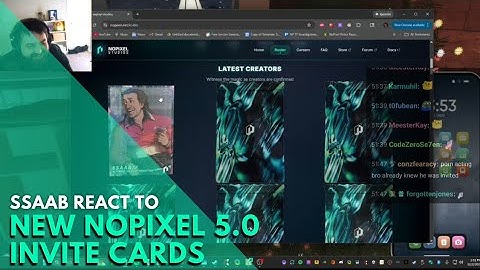 Ssaab React to New Nopixel 5.0 Invite Cards | Nopixel