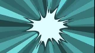 A Green Spinning Comic Text Box Animation   Free HD Video Clips