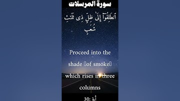 سورة المرسلات من الأية 27 الى 34