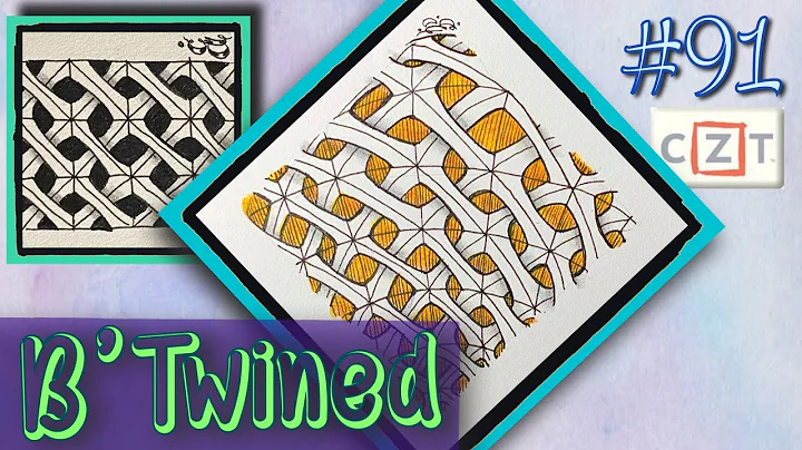 B'TWINED || Easy Zentangle ® Patterns || Day 91 || 100 Days of Zentangle 2020