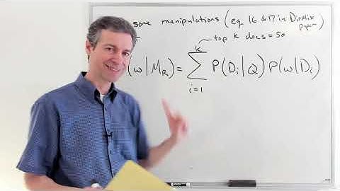 MSCI 541 : Query Estimation, Relevance models, RM3, Dirichlet Mixtures