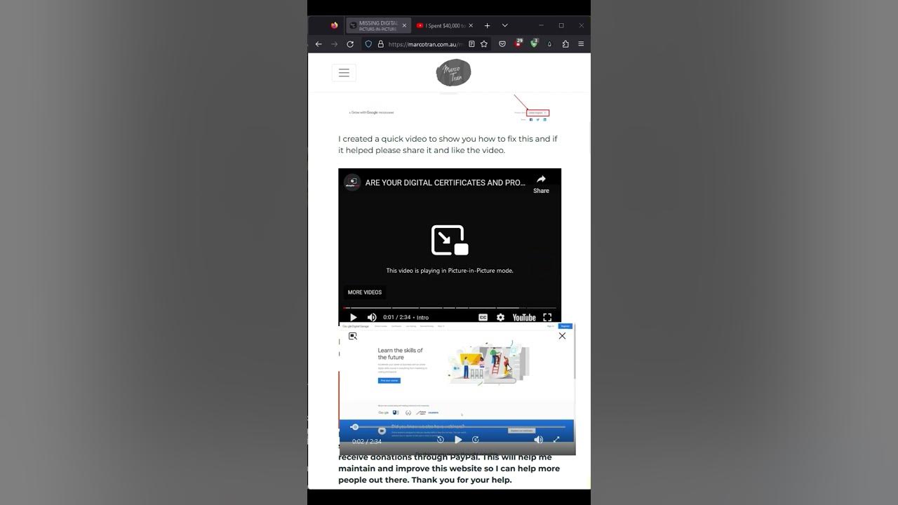 FIREFOX NEW FEATURE PICTURE IN PICTURE YouTube