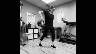Split Stance Med Ball waist circles