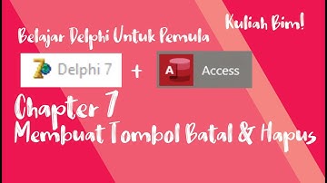 Belajar Delphi Pemula - Tombol Batal dan Hapus Delphi #DelphiPemula