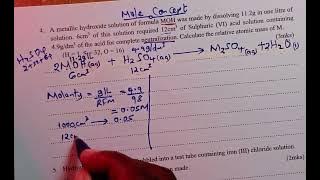 Mole Concept.#Form 3 Chemistry