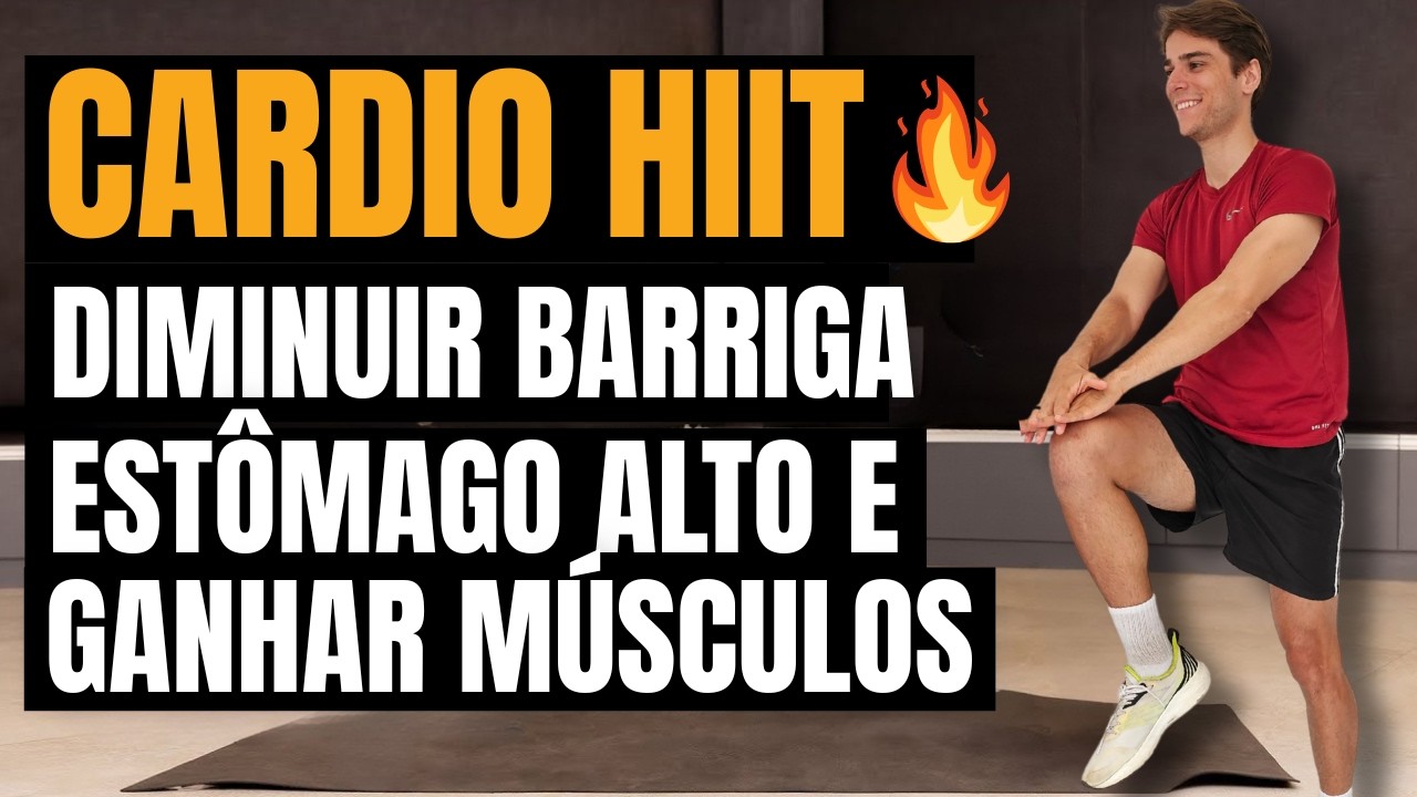 CARDIO INTENSO em Casa 🔥 34 Min que Queima por até 24h – CARDIO HIIT no Ritmo da Música 🎶