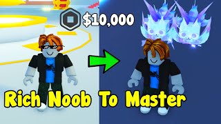 Rich Noob VS Pet Simulator X! Noob With All Gamepass To Master! Roblox