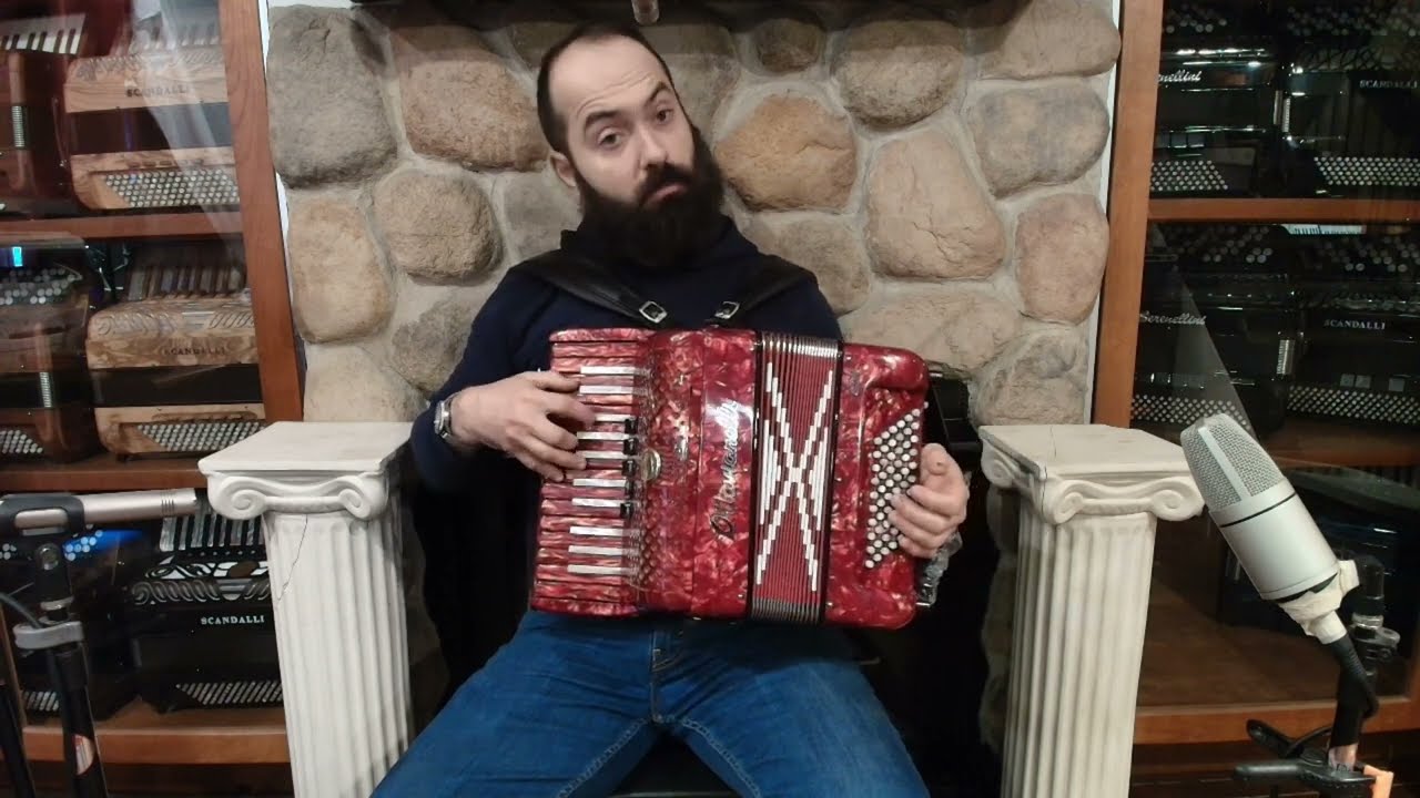 OTTACUBI60SS - Ruby Red Ottavianelli Cub I Piano Accordion LMM 26