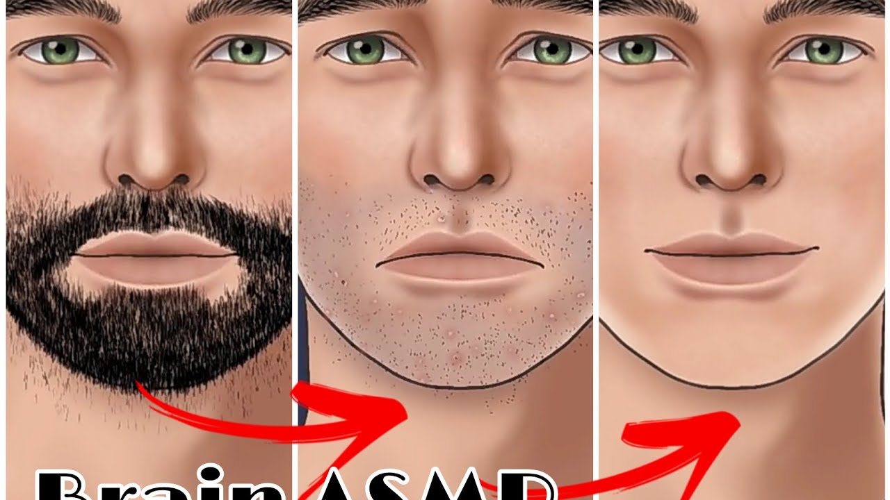 [ASMR] Shaving Sound + ingrown hair removal animation