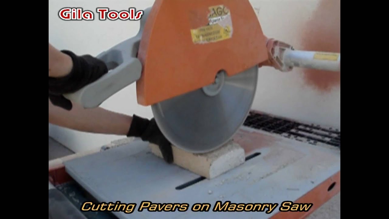Cutting Brick Block Pavers Stone with Gilatools Wide Turbo Rim Blade on