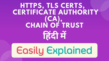 TLS explained in Hindi | SSL Certificate, Certificate Authority explained with an example हिंदी में