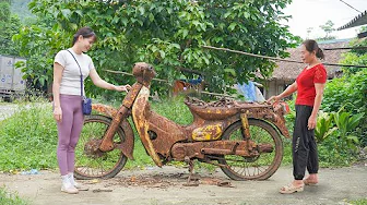 Girl Restores Legendary 1958 HONDA SUPER CUP Rusted Abandoned 67 Years into a Stunning Classic
